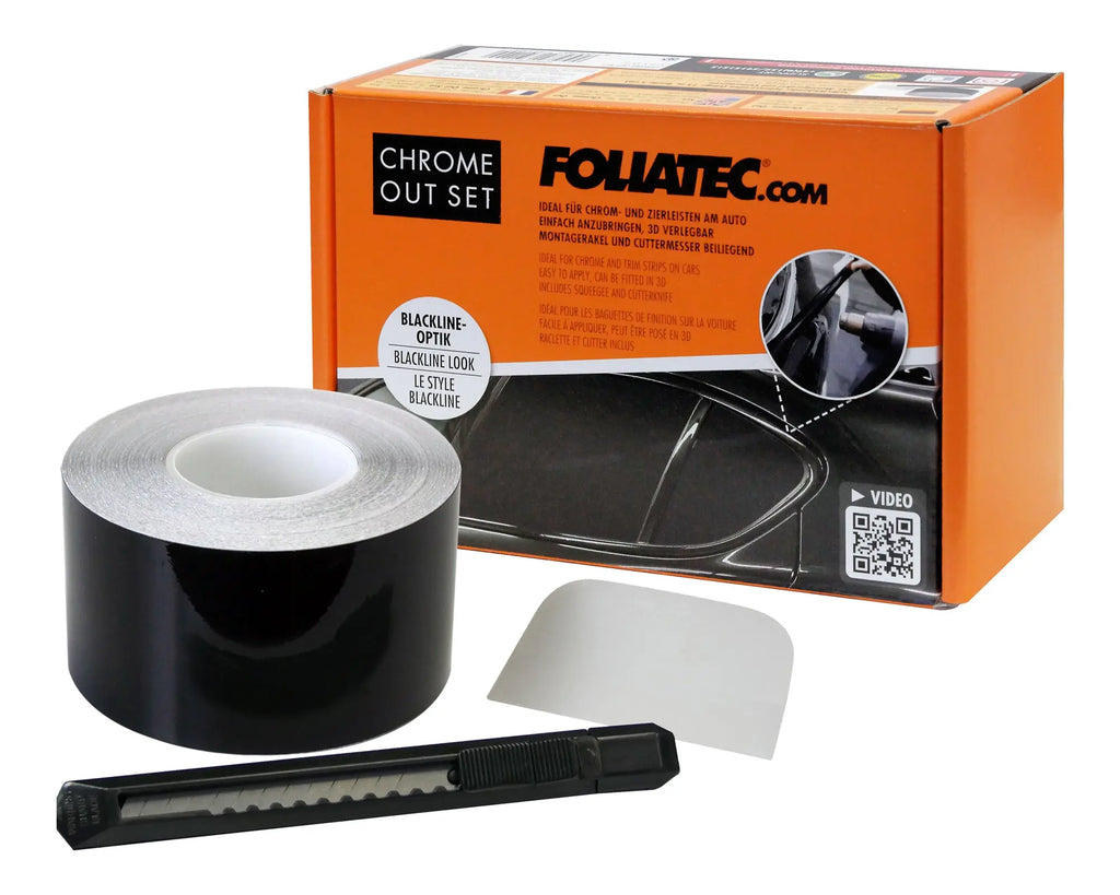 FOLIATEC Chrome Out Set (Black Glossy) Foliatec